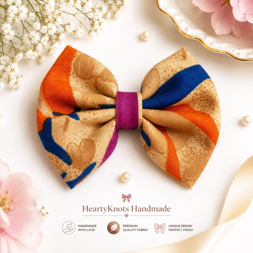 Handmade Fabric Hair Bow