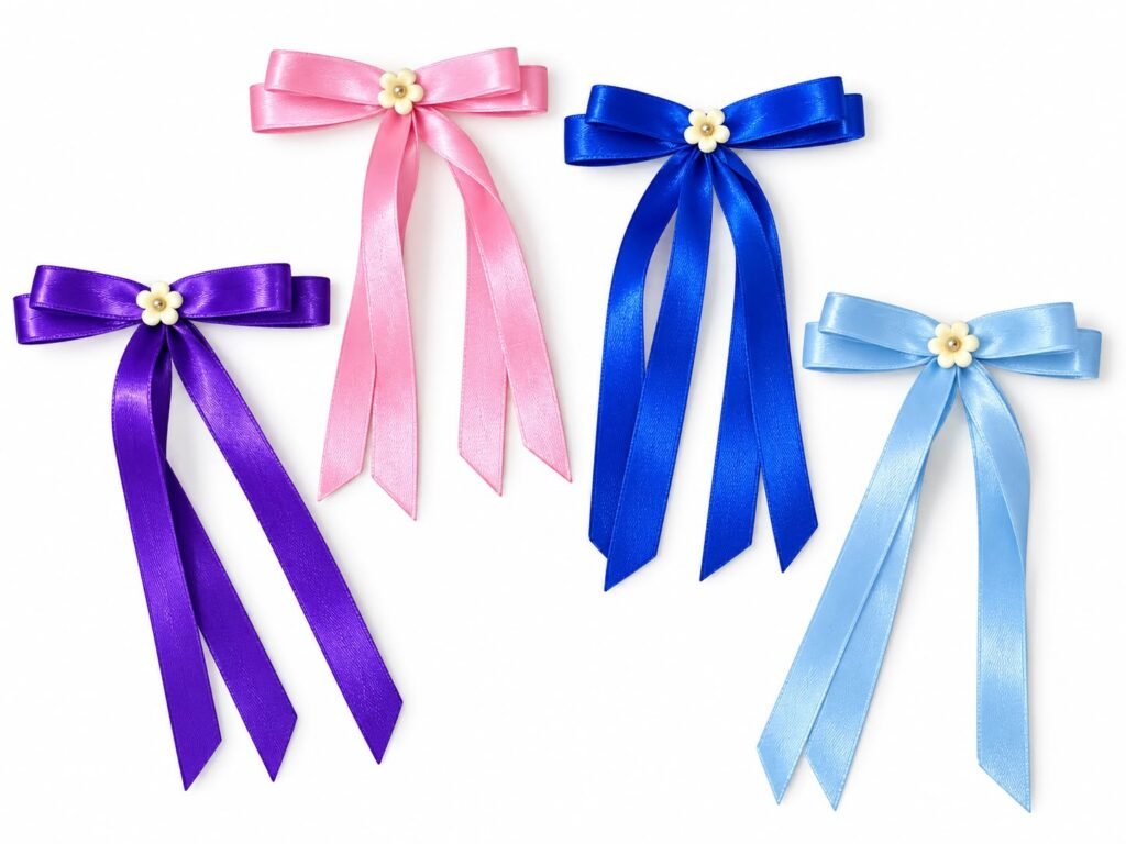 Handmade Ribbon Bows – Set of 4